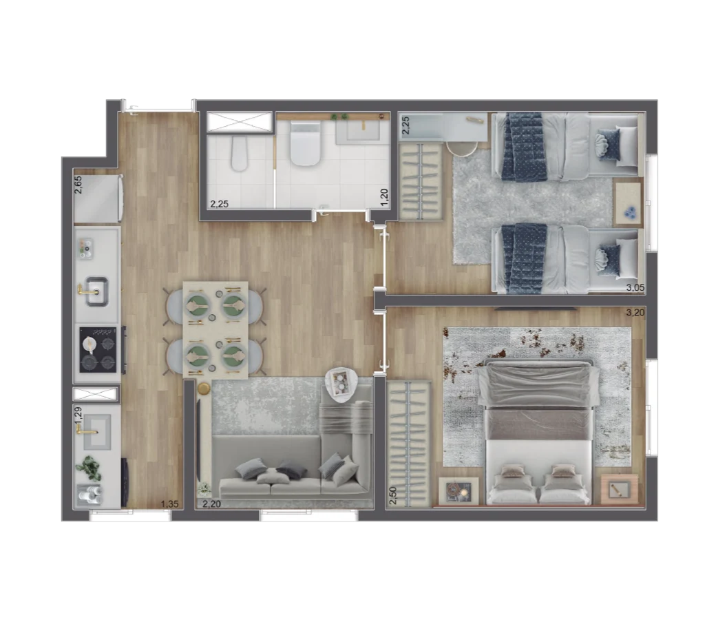 36m²
